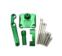 FEILIVCI Piezas de Repuesto para Kawasaki EX250 para Ninja 250 2008-2012 Kit Montaje Soporte Aluminio Estabilizador Amortiguador Dirección Ajustable Motocicleta Piezas modificación(Bracket-Green)