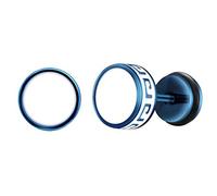 Feilok Pendientes para mujer y hombre, de acero inoxidable, para hombre, color negro, plateado y blanco, Acero inoxidable