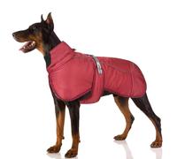 FEimaX Abrigo de Invierno para Perros Chaqueta a Prueba de Viento Cálido para Perros Medianos Grandes Chaleco Reflectante Ajustable Perro Ropa al Aire Libre para Mascotas