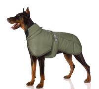 FEimaX Abrigo de Invierno para Perros Chaqueta a Prueba de Viento Cálido para Perros Medianos Grandes Chaleco Reflectante Ajustable Perro Ropa al Aire Libre para Mascotas