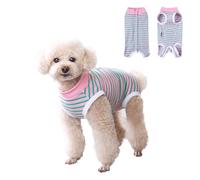 FEimaX Traje de Recuperación para Perros, Chaleco de Recuperación Después de la Cirugía para Gatos Hembras Machos, Body Perro Transpirable Protector de Heridas Abdominales (Verde, M)