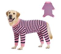 FEimaX Traje de Recuperación para Perros Después de la Cirugía, Protector de Heridas Abdominales para Perros Hembras y Machos, Body Quirúrgico de Manga Larga para Mascotas (Rosa, 3XL)