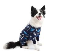 FEimaX Traje de Recuperación Quirúrgica para Perros Después de la Cirugía, Body Postoperatorio para Perro Grande Mediano, Protector de Heridas Abdominales para Perros Hembras y Machos (XL, Delfín)