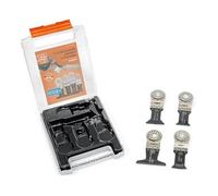 FEIN 3 + 1 Starlock Universal Set, Máxima versatilidad, cortes precisos en los materiales más diversos y una atractiva ventaja de precio frente a la compra individual. Alojamiento Starlock.
