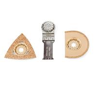 FEIN Combo Starlock Tile Working 3 accesorios, especiales para trabajos de reforma y de reparación en el sector sanitario., Alojamiento Starlock