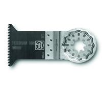 FEIN E-Cut Hoja de sierra de precisión, 1 Unidad, Ancho 65 mm, Longitud 50 mm, Alojamiento Starlock, Forma de la hoja extra ancha, Hoja bimetálica con dentado japonés en dos filas