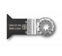 FEIN E-Cut Long Life, 50x50 mm, Alojamiento Starlock SL, Bimetal dentado de madera trabado para todos los materiales derivados de la madera, placa de cartón-yeso y plástico
