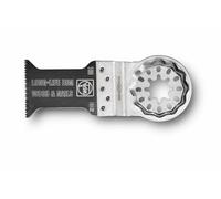 FEIN E-Cut Long Life Set 1 hoja de sierra, Ancho 35 mm, Longitud 50 mm, Alojamiento Starlock, Bimetal con dentado de madera trabado