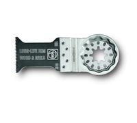 FEIN E-Cut Long Life Set 5 hojas de sierra, Ancho 65 mm, Longitud 50 mm, Alojamiento Starlock Plus, Bimetal con dentado de madera trabado
