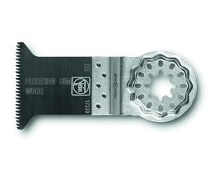 FEIN E-Cut precisión P HCS, Set 10 hojas de sierra, Ancho 50 mm, Longitud 50 mm, Alojamiento Starlock, Dentado Japan de doble hilera