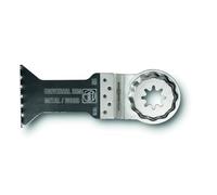 FEIN E-Cut Universal Set 3 hojas de sierra, Ancho 28 mm, Longitud 60 mm, Alojamiento SLP, Bimetal con dentado universal ondulado. Amplio espectro de aplicación