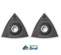 Fein Plato de fieltro para pulir triangular 80 mm Starlock – 2 uds con placa de apoyo de plástico