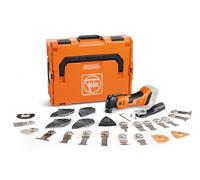 FEIN Multimaster a batería AMM 700 Max Top AS, con 60 accesorios para obras en interiores y reformas.Compatible con baterías AMPShare/BOSCH 18V.sin cargador y baterías