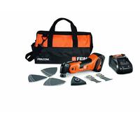 FEIN Multimaster AMM 700 Max 4.0 Ah NYLON BAG EDITION, Set 18 accesorios para serrar y lijar, Compatible con baterías AMPShare/Bosch18 V, 1 cargador, 1 batería 18 V/4Ah en la práctica bolsa de nylon