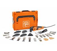 FEIN Multimaster MM 700 Max MultiTool para las obras interiores y reformas con 60 accesorios Motor FEIN 450W, Sistema antivibración Portaherramientas StarlockMax, Cambio de herramienta rápido QuickIN
