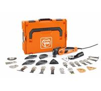 FEIN Multimaster MM 700 Max MultiTool para las obras interiores y reformas con 60 accesorios Motor FEIN 450W, Sistema antivibración Portaherramientas StarlockMax, Cambio de herramienta rápido QuickIN