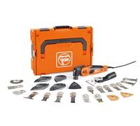 FEIN Multimaster MM 700 Max MultiTool para las obras interiores y reformas con 60 accesorios Motor FEIN 450W, Sistema antivibración Portaherramientas StarlockMax, Cambio de herramienta rápido QuickIN