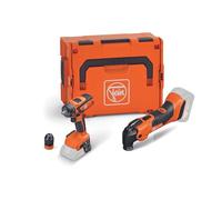 FEIN Práctico combo a batería. MULTIMASTER a batería AMM 500 y taladro atornillador a ASCM 18 QSW AS.Compatible con las Bosch Professional 18V desde 2008 y las AMPShare