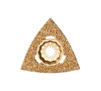 FEIN Rascador de metal duro, Forma triangular, longitud de canto 80 mm, perforado, también puede utilizarse con aspiración de polvo. Alojamiento SL