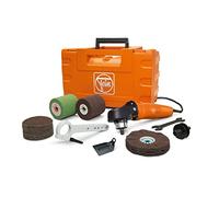 FEIN Set basico de acero inox WPO 14-25E, Ø 230mm, 1200Watt, Velocidad en vacío 900-2500 min,para el tratamiento en frío de superficies de acero inoxidable, Empuñadura antivibración, Peso EPTA 2,50 kg