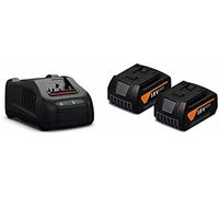 FEIN Set de inicio de baterías GBA 18 V 5.0 Ah AS | 2 baterías de iones de litio con cargador rápido GAL 1880 CV. Para baterías con conector de 18 V AMPShare o Bosch Professional