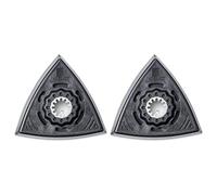 FEIN Set de platos para lijar, perforarado, Paq. 2 unid., Alojamiento SL, Forma triangular, pieza adhesiva de velcro., Versión standard, Longitud de canto 80 mm