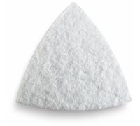 FEIN Set de platos para lijar planos, Sin perforar, 2 Unidades, Alojamiento Starlock, Placa de apoyo de plástico, Versión plana triangular, Longitud de canto 80 mm, pieza adhesiva de velcro.