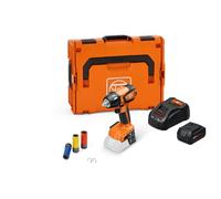FEIN SET RTU Top Llave de impacto a batería, ASCD18-300W2 AS 18V, Hasta máx. 290 Nm con motor sin escobillas y ajuste del par en 6 niveles. Atornillados métricos hasta M18 1 batería 18V 5Ah y cargador