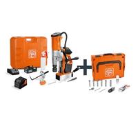 Fein Taladro magnético universal inalámbrico de hasta 35 mm con kit de usuario, AKBU 35 PMQW 18 V AS Construction-Site 1x 12 Ah Set 3/4 en Weldon/HSS NOVA 50
