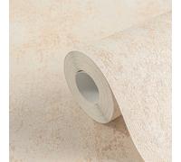 Fein Texturierte Papel de Pared Pintado En Putzoptik Im Beton-Look - Crema, Beis