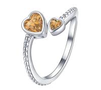 Feine Ringe Damen Dekompression Rotatierender Ring Dekompressionsring Geburtstagsgeschenk für Sie Minimalistische Kristallring Geburtssteine Strassring verstellbare Öffnung Ringe Muster, talla única