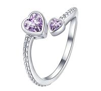 Feine Ringe Damen Dekompression Rotatierender Ring Dekompressionsring Geburtstagsgeschenk für Sie Minimalistische Kristallring Geburtssteine Strassring verstellbare Öffnung Ringe Muster, talla única