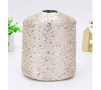 FEINIAO Hilo de Ganchillo con Hilo de Lentejuelas 500G, Hilo con Bucles, Hilo de Tejer con Bobina Grande Lurex