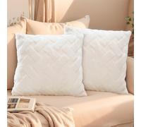 FeinKulturia Juego de 2 fundas de cojín de terciopelo de 40 x 40 cm, suaves, mullidas, para sofá, dormitorio, salón, cojín decorativo