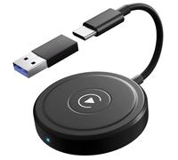 FEINODI Adaptador CarPlay Inalámbrico iPhone, CarPlay Adaptador Dongle para Coches con OEM CarPlay, Plug & Play, 5GHz WiFi, Auto Connect, Actualización en Línea, Soporta 98% Auto