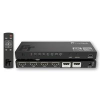 FeinTech AX340 HDMI 2.1 eARC Pass Switch Extractor de audio para barra de sonido eARC - Soporta 8K 60Hz, 4K 120Hz, VRR, ALLM, Dolby Atmos, DTS - Divisor de audio para sistemas de sonido (4 entradas)