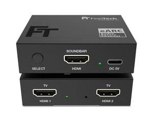 FeinTech AX420 HDMI eARC Switch 2 TV x 1 barra de sonido - utiliza tu barra de sonido en 2 pantallas