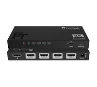 FeinTech SP410 HDMI 2.1 Splitter 1 In 4 Out - 4K 120Hz 8K VRR ALLM, Distribuidor con downscaler para 4 monitores, CEC Pass, Compatible con HDCP 2.3, HDR, Dolby Vision