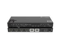 FeinTech SW411 - Conmutador HDMI 2.1 4 en 1 con extractor de audio para sistemas de sonido con entrada HDMI, Toslink y AUX, compatible con 4K 120Hz y 8K