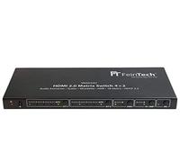 FeinTech VMS04201 Conmutador de Matriz HDMI Matrix Switch 4x2 (4 entradas, 2 Salidas, con Extractor de Audio, Scaler, Ultra HD, 4 K, 60 Hz, HDR)
