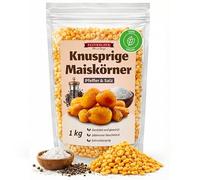 Feinwälder 1 kg de granos de maíz tostados extra crujientes - Bocadillo de maíz tostado salado para fiestas o de viaje - Maissnack, granos de maíz (1 kg, pimienta y sal)