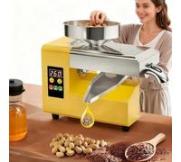 Feiphla 800 W/1100 W MáQuina Aceite Girasol,Prensa De Aceite HidráUlica, Acero Inoxidable para El Hogar, MáQuina De ExtraccióN De Exprimidor De Aceite FríO,para Coco R8S