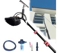 Feiphla Limpia Placas Solares, Escoba TelescóPica para Limpieza hasta 3.6-12 M, Limpia Vidrios, Cepillo Multiusos con Rociador De Agua Y Raspador Lavado Ventanas,Camiones 12m(39.3ft)