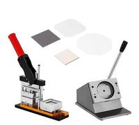 Feiphla MáQuina para Hacer Chapas MetáLicas Cuadradas, CREA Imanes De Nevera Personalizados E Insignias De BotóN,para Ayudar con Tu Hijo O para Proyectos Escolares Cutter(Cardboard*100sets)-80 * 80mm