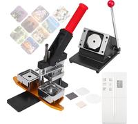 Feiphla MáQuina para Hacer Imanes,MáQuina para Hacer Pins E Imanes De Nevera, con Cortador De Papel, para Ayudar con Tu Hijo Y Proyectos Escolares Cutter(Cardboard*1000sets)-65 * 90mm