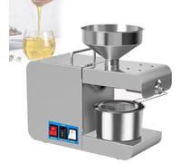 Feiphla Molino De Aceite EléCtrico para Nueces Cacahuetes MáQuina De Prensado De Aceite Prensa Caliente Extractor De Acero Inoxidable MáQuina De Prensa De Aceite R6
