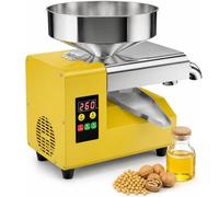 Feiphla Molino De Aceite EléCtrico para Nueces Cacahuetes MáQuina De Prensado De Aceite Prensa Caliente Extractor De Acero Inoxidable MáQuina De Prensa De Aceite R8S