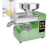 Feiphla Molino De Aceite EléCtrico para Nueces Cacahuetes MáQuina De Prensado De Aceite Prensa Caliente Extractor De Acero Inoxidable MáQuina De Prensa De Aceite R6S