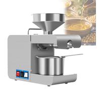 Feiphla Prensa De Aceite 820 W/1100 W para Cacahuetes, SéSamo, Nueces Extractor AutomáTico De Aceite FríO Acero Inoxidable, 5-9kg/H,para Uso DoméStico Y Comercial R6