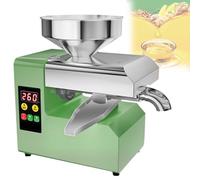 Feiphla Prensa De Aceite EléCtrica AutomáTica 820 W/1100 W Extractor De Aceite De Acero Inoxidable A FríO Y Calor para Huesos De Aceituna,Nueces,SéSamo,Coco,Soja R6S